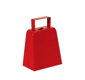 2 Pack Large Red Metal Cowbells for Football Games, 9 Inch Hand